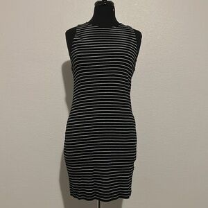 Black and White Striped Dress
